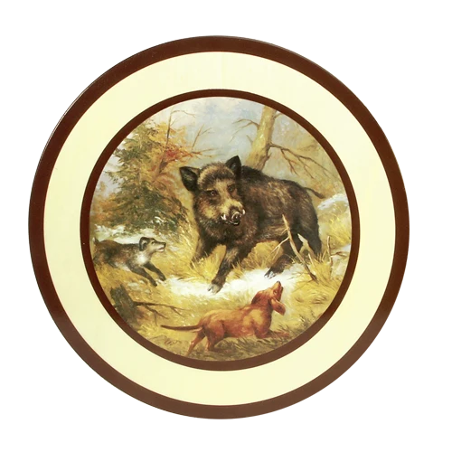 Schützen- und Ehrenscheibe, aus Sperrholz hell, Ø 35 cm, Schü-Schei.35 Sph Sau