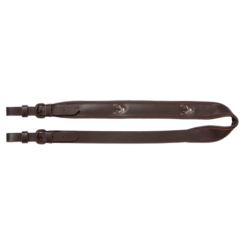 Gewehrriemen aus kräftigem Leder, Gewehrrie.gl.gepol/Stick.Hir
