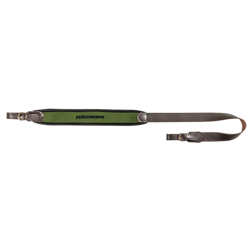 Gewehrriemen aus Neopren mit Leder, Gewehrrie.Neop.braun/Stick.