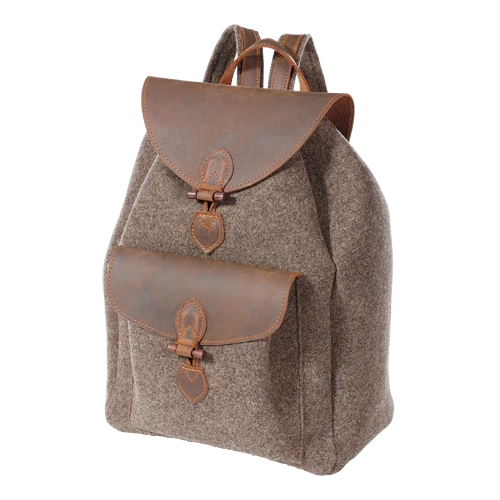 Lautloser Wanderrucksack aus Wollfilz