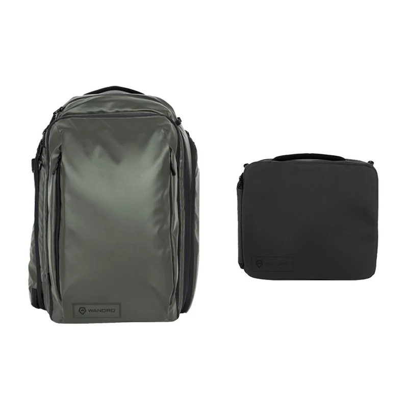 WANDRD Transit 35L Travel Sac à Dos Wasatch Vert Essential Bundle