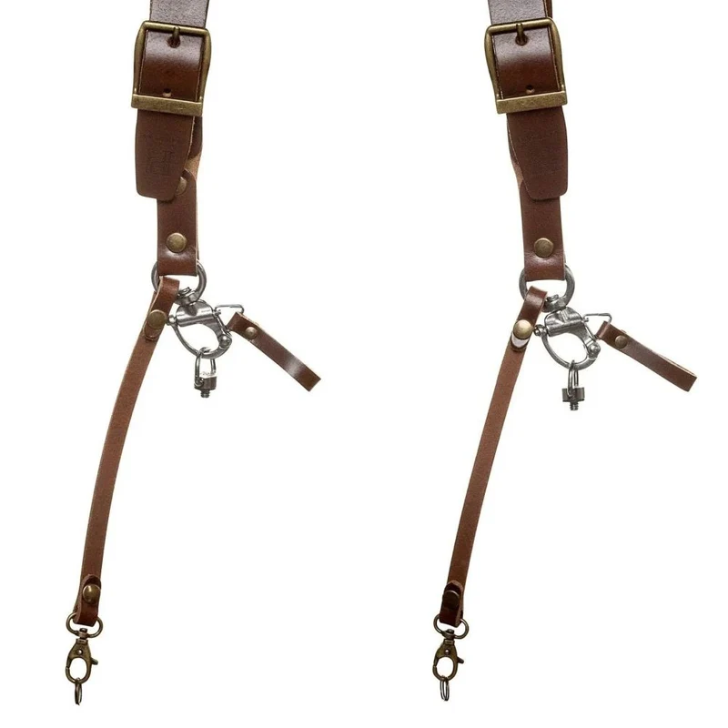 The Hantler Dual Harnais appareil photo Brandy / Old Argent, Grand