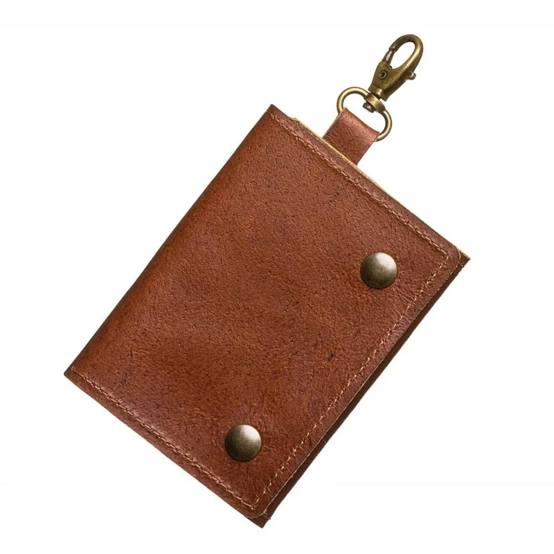 The Hantler Porte-cartes mémoire Marron whisky / Laiton, 3x SD + 2x CF