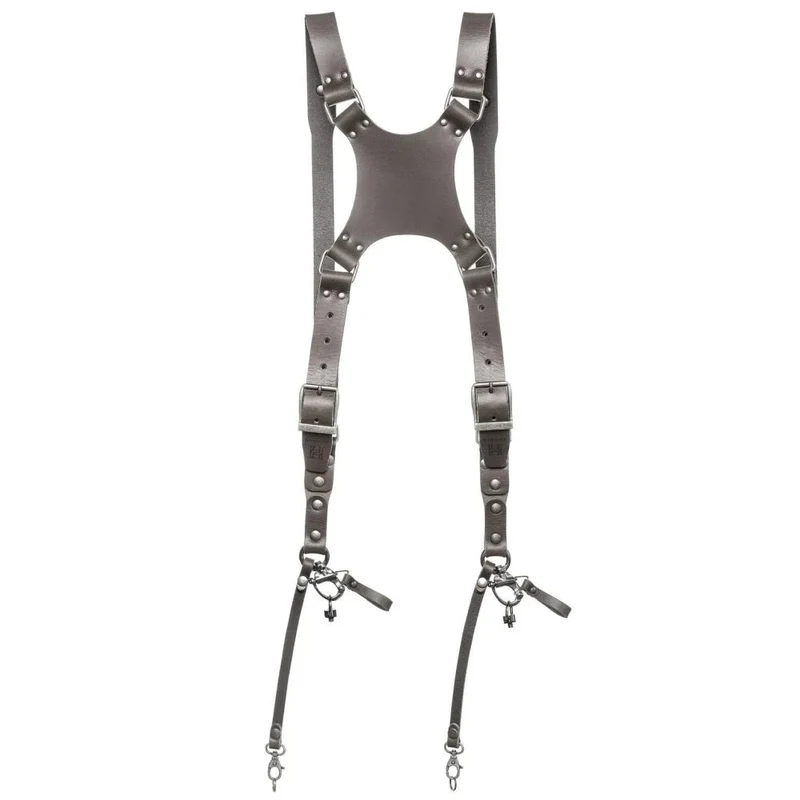 The Hantler Dual Harnais appareil photo gris pierre / vieil argent, grand