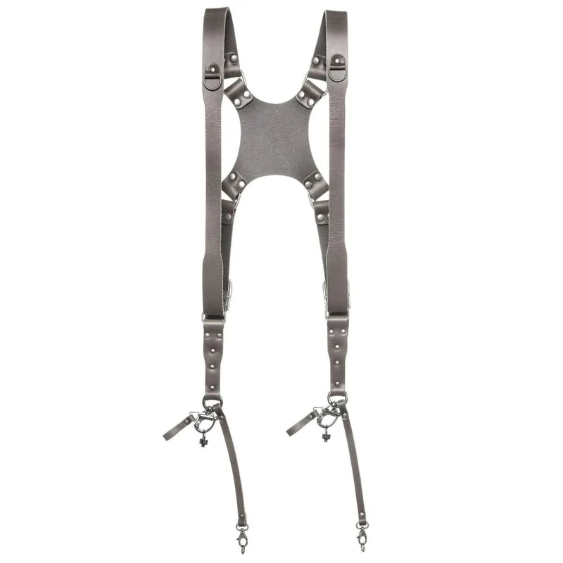 The Hantler Dual Harnais appareil photo gris pierre / vieil argent, grand