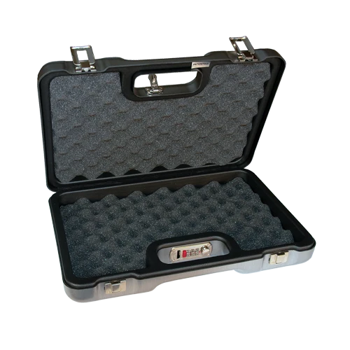 Pistolenkoffer aus ABS-Kunststoff, PistKof 36x23/Stahldesign NS