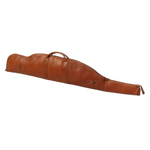 Exklusives Flintenfutteral aus hochwertigem naturgegerbtem Leder, Gewehrfutt.Leder 125cm