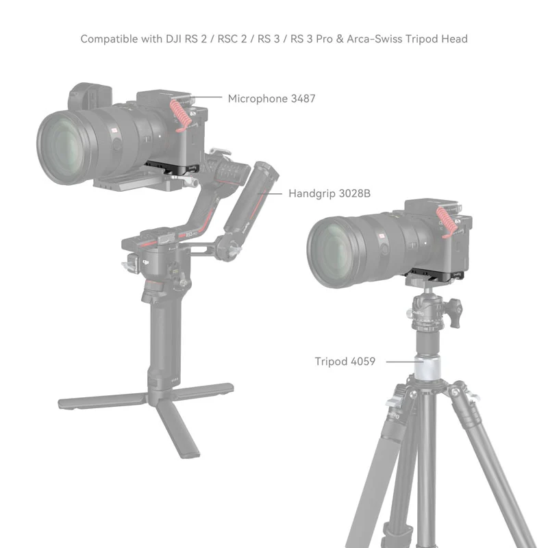 SmallRig 4439 Plaque de Montage Inférieure pour Sony Alpha 7C II / 7CR, Argent