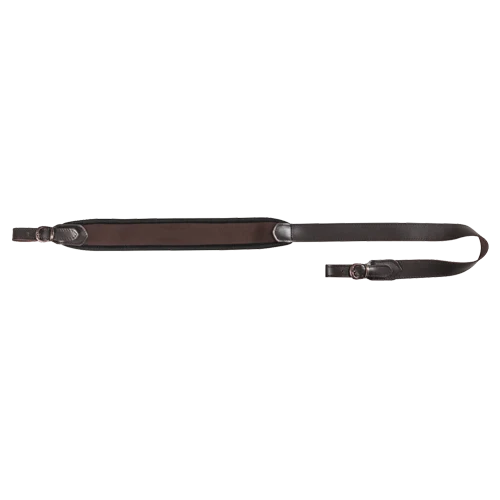 Gewehrriemen aus Neopren mit Leder, mit Gummiunterlage, 50 mm breit, Gewehrrie.Neopren braun