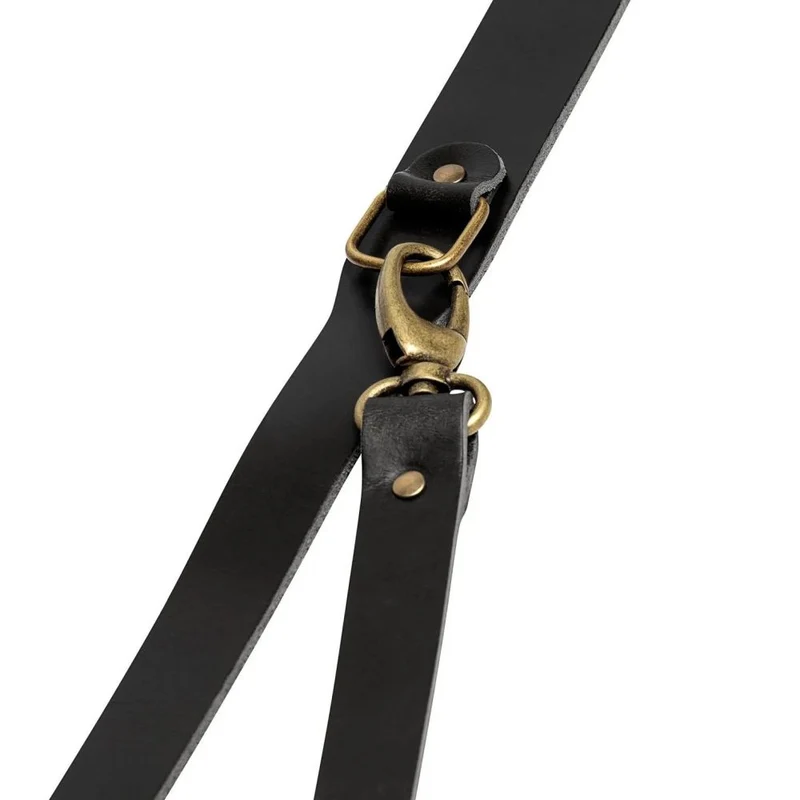 The Hantler Sangle de poitrine noir / laiton, 22cm