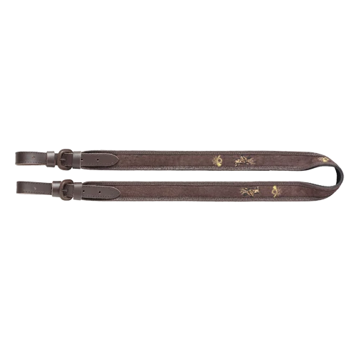 Gewehrriemen aus kräftigem Leder, Gewehrrie.Vel/Gu Stick.Reh/Ho
