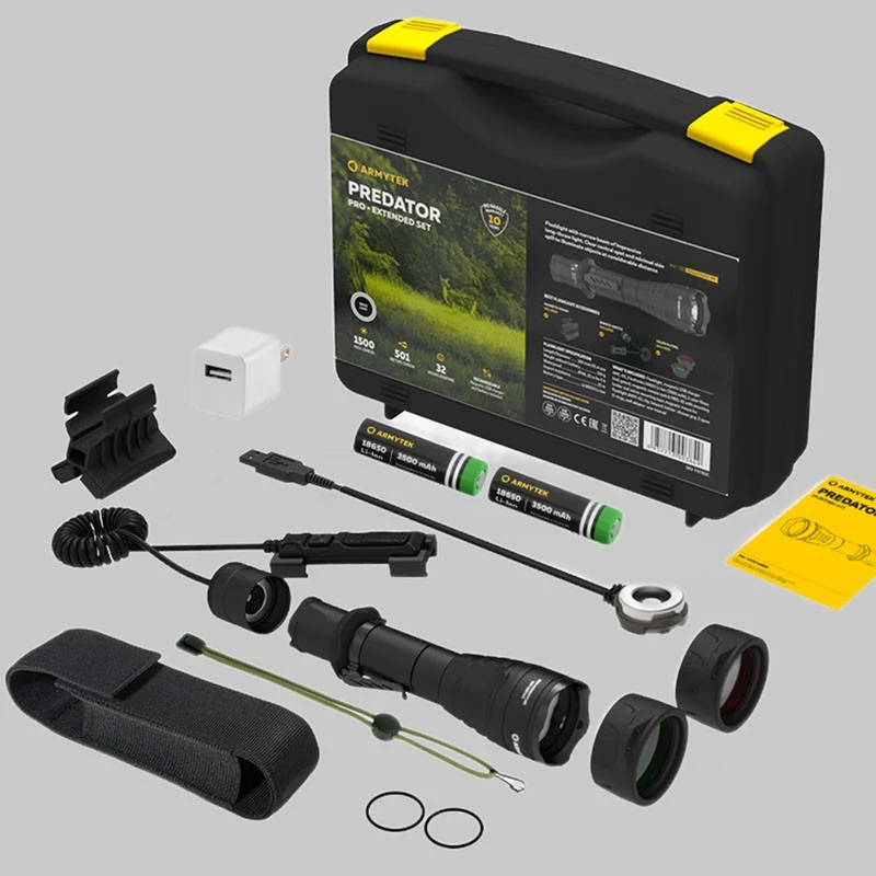 Linterna led ARMYTEK Predator Pro Magnet USB Extended Set - luz blanca