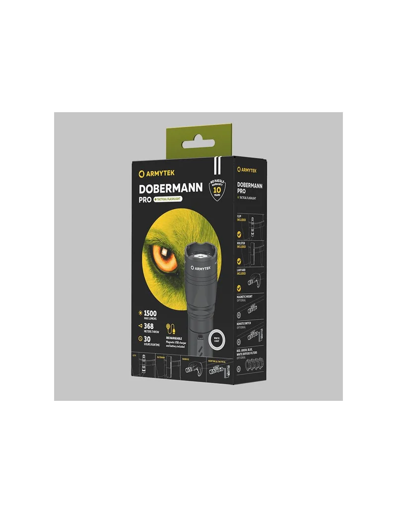 Linterna led ARMYTEK Dobermann Pro Magnet USB - luz blanca