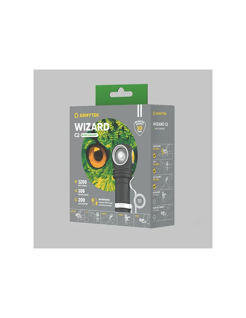 Linterna led ARMYTEK Wizard C2 Magnet USB - luz blanca