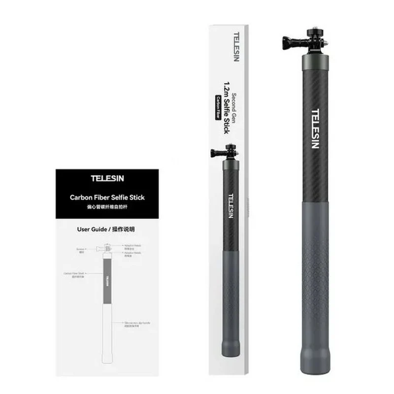 Telesin Premium Perche à Selfie carbone (120 cm)