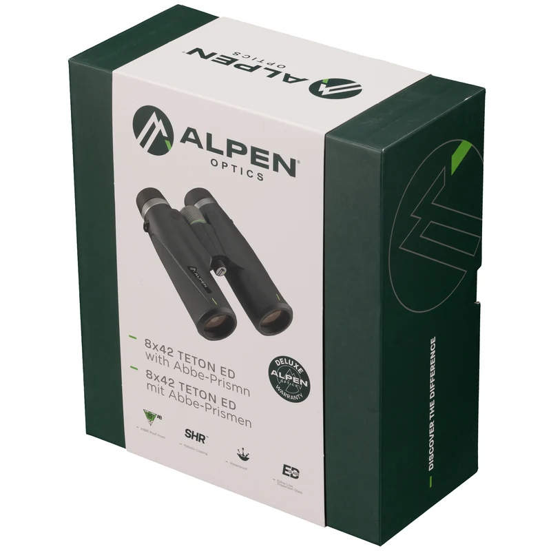 Prismáticos ALPEN OPTICS Teton 8x42 con prismas de Abbe / cristal ED