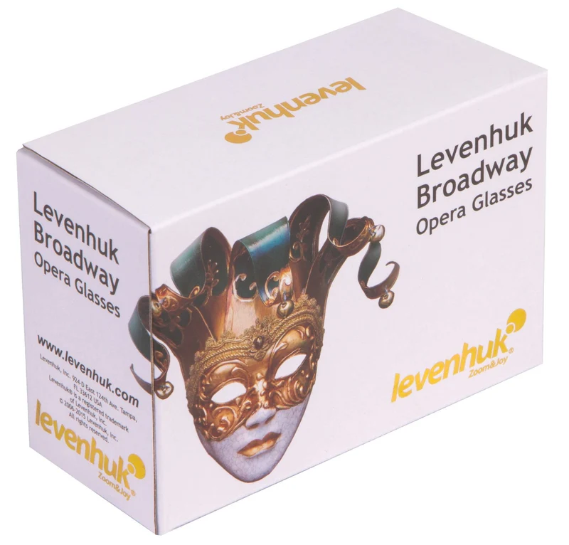 Prismáticos para ópera Levenhuk Broadway 325F (con luz LED y cadena) Blanco