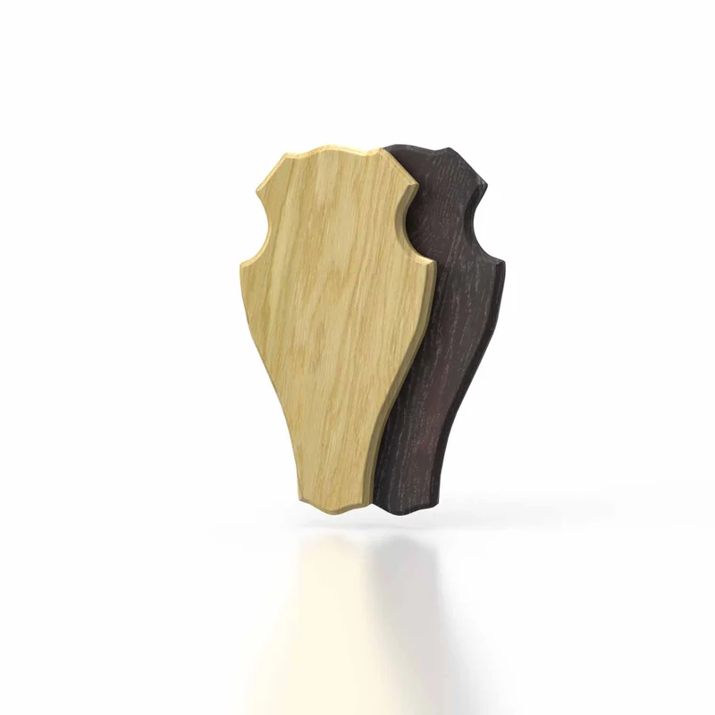 Hirschschild Eiche 1 - 36x20 cm Dunkel