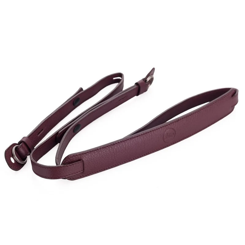 Leica Dragonne Cuir Vachette Pleine Fleur Violet Mûre