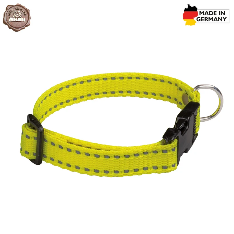AKAH Welpenhalsband neongelb