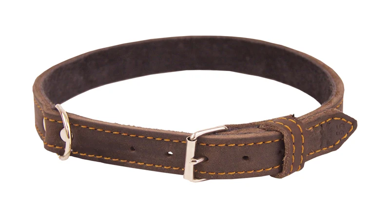 AKAH Halsband genietet aus Ölleder