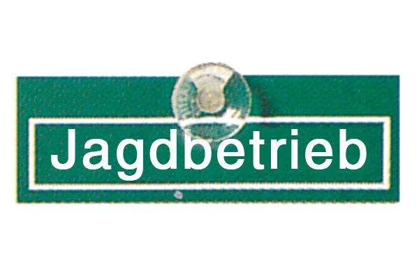 Autoschild "Jagdbetrieb"