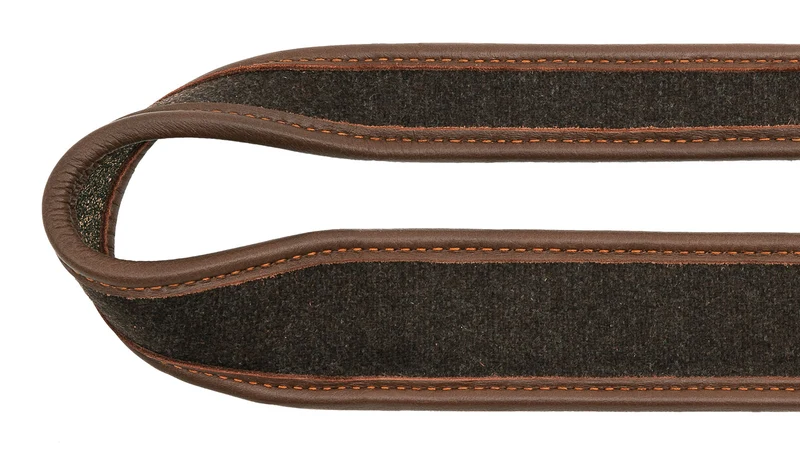 AKAH Gewehrriemen Elchleder & Loden mit Kork-Unterlage