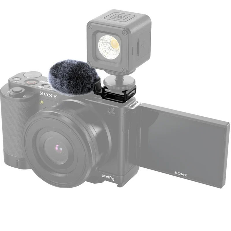 SmallRig Griffe Froide Adaptateur avec pare-brise pour Sony ZV-E10 et ZV-1 3526