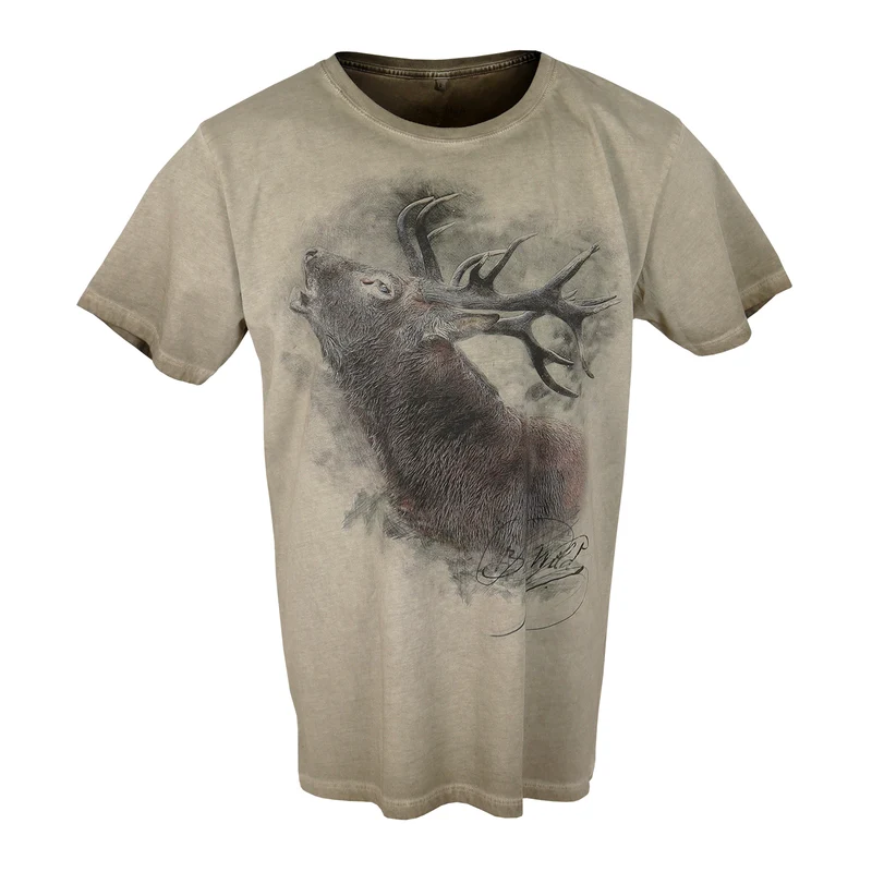 ALMTRACHT T-Shirt Hirsch, braun