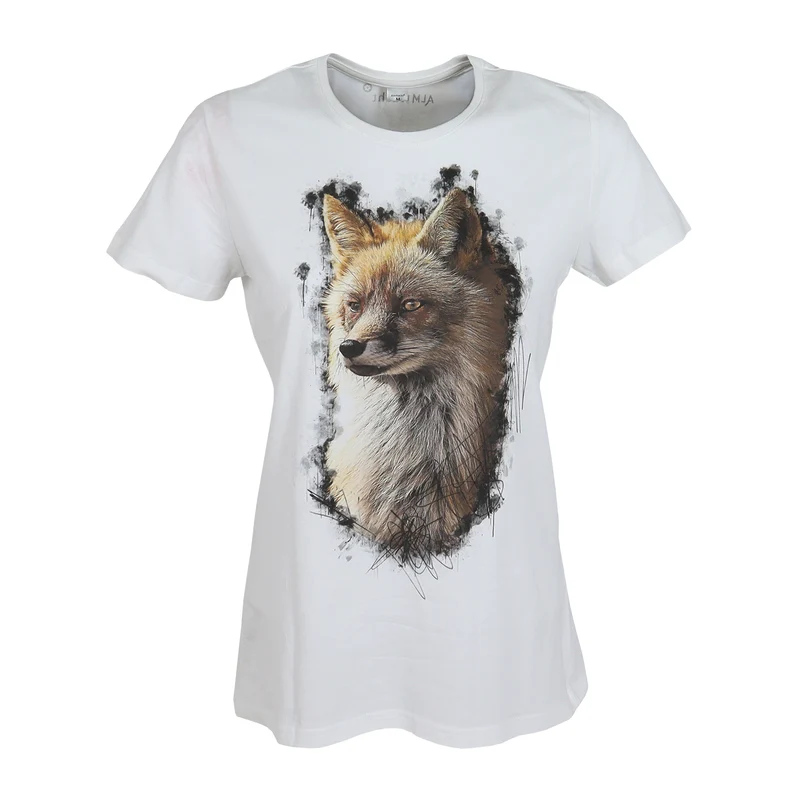 ALMTRACHT T-Shirt Damen Fuchs, weiß