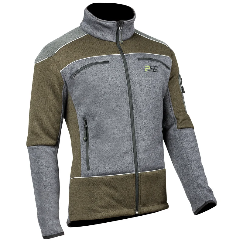PSS X-treme Arctic Faserstrickjacke grün/grau