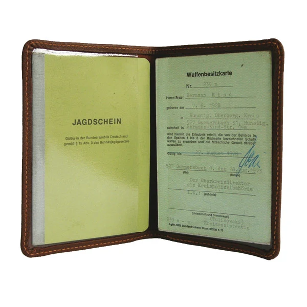 AKAH Jagdschein Etui aus Elchleder