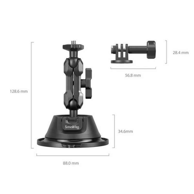SmallRig Support de Montage à Ventouse Portable pour Caméras d'action SC-1K 4193
