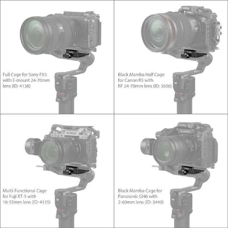 SmallRig Arca-Swiss Monture Plate pour DJI RS 3 Mini 4195