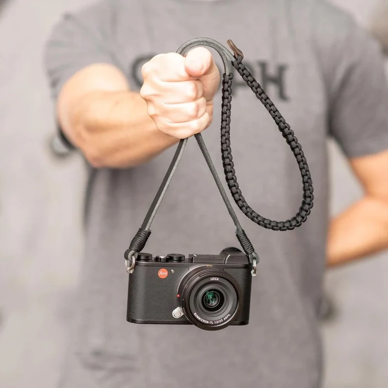 Leica 18894 Sangle en paracorde fabriquée par COOPH noir/noir 126 cm