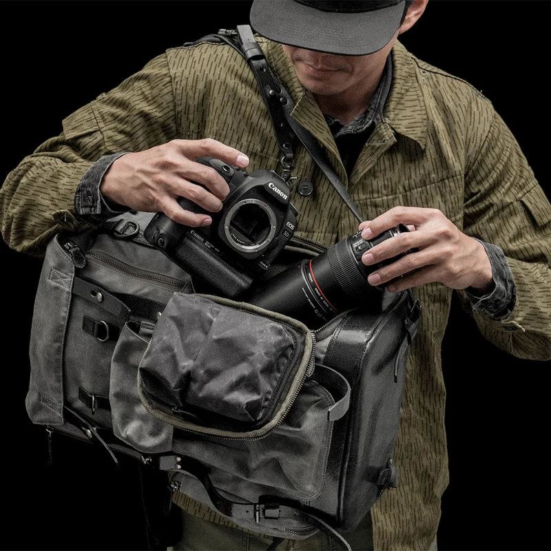 Wotancraft Commander Sac à dos Gris Vintage