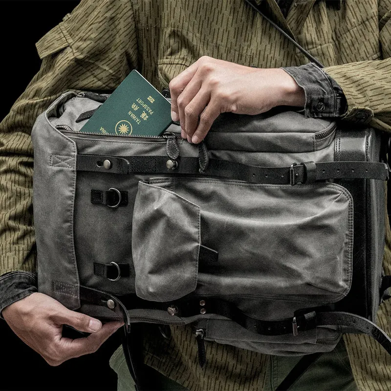 Wotancraft Commander Sac à dos Gris Vintage