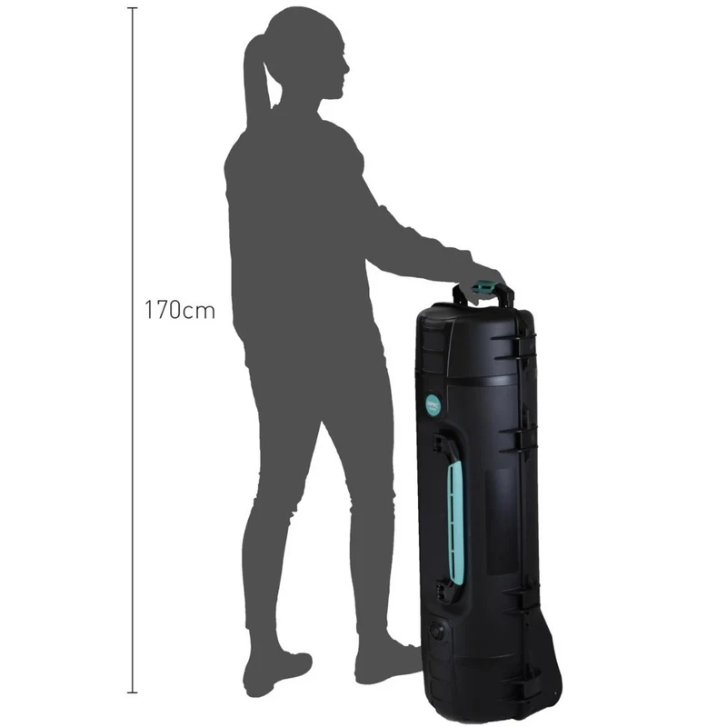 HPRC 6300W wheeled étui unique noir/bleu bassano