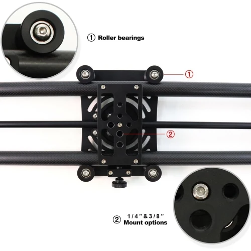 Konova P1 100cm Curseur de Caméra en Carbone (avec KMS-S3)