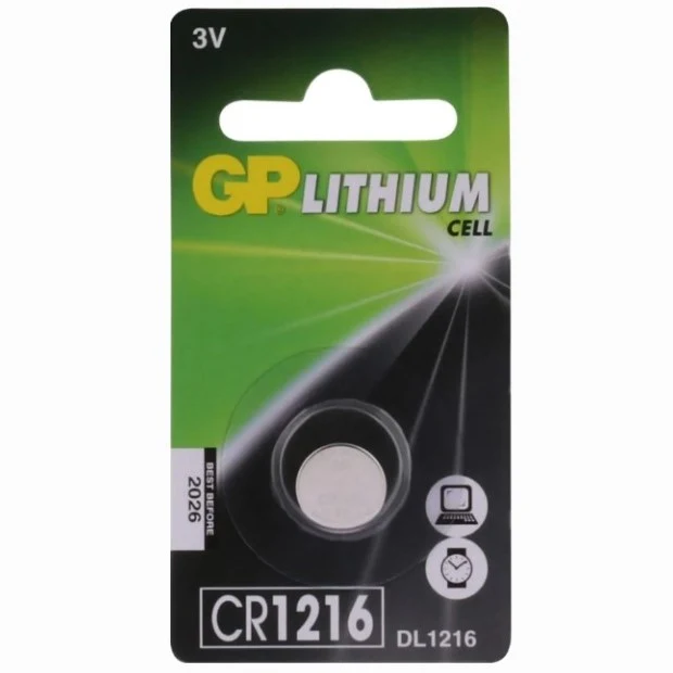 GP Pile bouton au lithium CR1216, blister 1