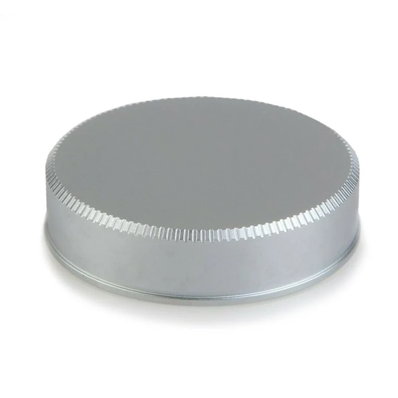 Leica 14059 Rear Objectif Bouchon M, flat, Laiton, Argent chrome finish