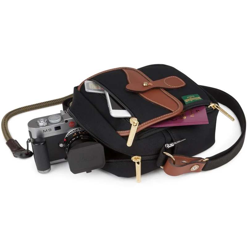 Billingham POLA STOWAWAY - Cuir noir / Tan