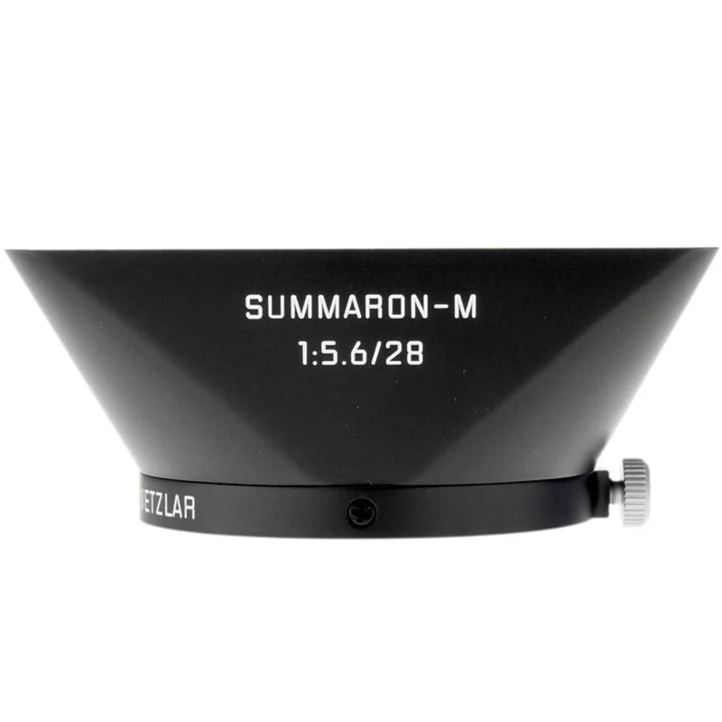 Leica 12474 Pare-soleil pour M 28 f/5.6, Laiton, Noir chrome finish