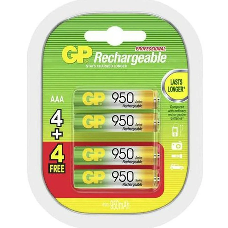 GP AAA 950MAH x4+4 FREE