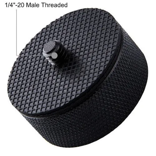 Caruba Vis adaptateur 1/4"M 3/8"F avec poignée en métal et couvercle en caoutchouc