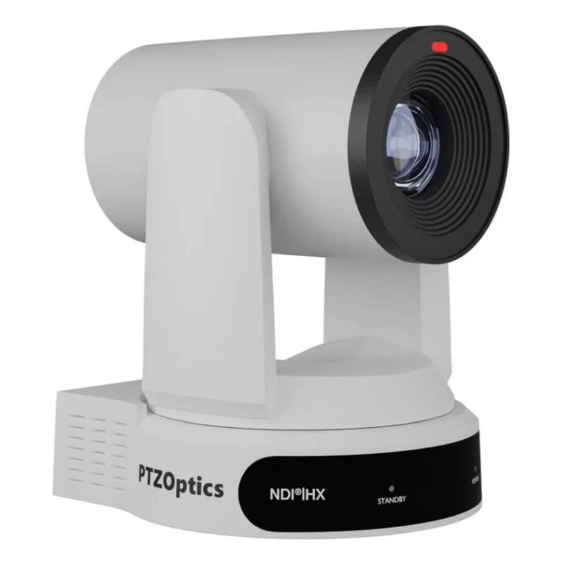 PTZOptics Move 4K, une caméra PTZ de 3ème génération, zoom optique 30x blanc