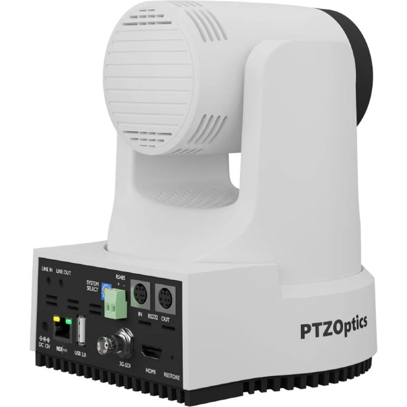 PTZOptics Move 4K, a 3th Gen PTZ appareil photo, 12X Optique Zoom Blanc