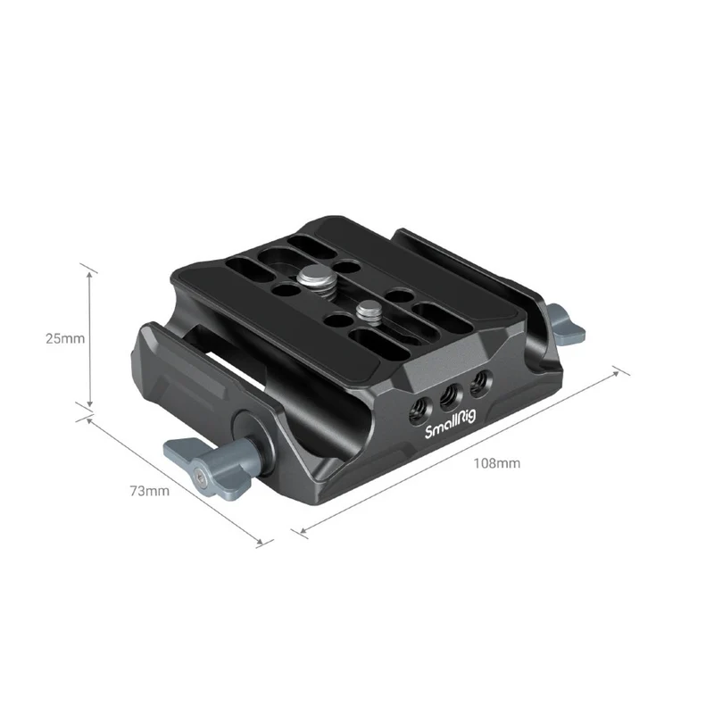 SmallRig 3357 Plaque de base universelle LWS avec double pince à tige de 15mm