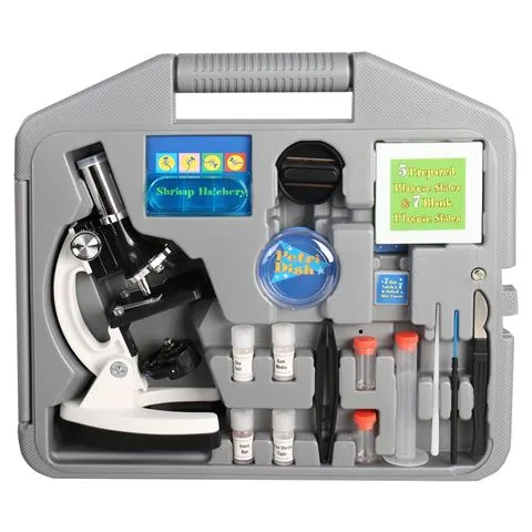Byomic Kit Microscope Débutants 100, 400, 900x avec Étui