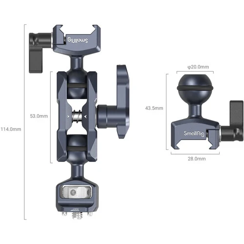SmallRig Magic Arm avec deux rotules (vis 1/4"-20 et pince OTAN) 3875